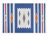 Kelim Teppich Baumwolle mehrfarbig 140 x 200 cm geometrisches Muster Kurzflor VARSER_870113
