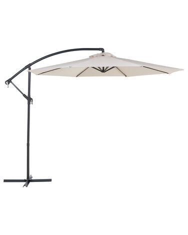Grand parasol de jardin beige clair ⌀ 300 cm RAVENNA