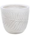 Flower Pot Fibre Clay 28 x 28 x 16 cm Off-White FTERO_871991