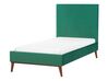 Łóżko welurowe 90 x 200 cm zielone BAYONNE_901191