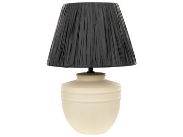 Lampada da tavolo ceramica beige e nero 44 cm TIGRE