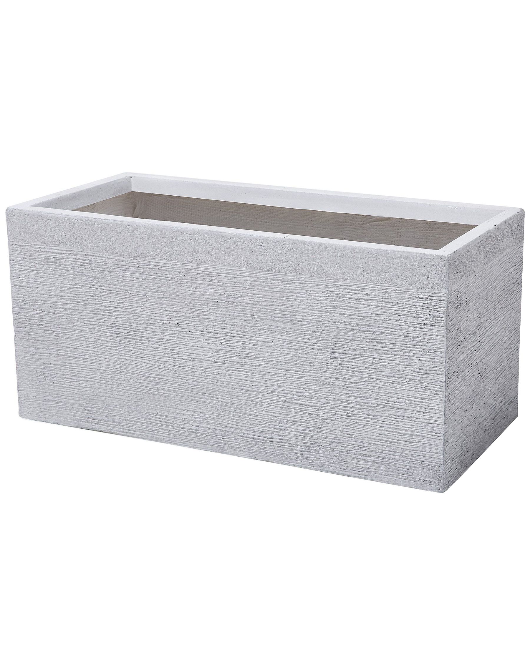 Blumentopf weiß rechteckig 80 x 37 x 38 cm MYRA Beliani.de