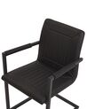 Sada 2 jedálenských stoličiek z umelej kože čierna BRANDOL_790041
