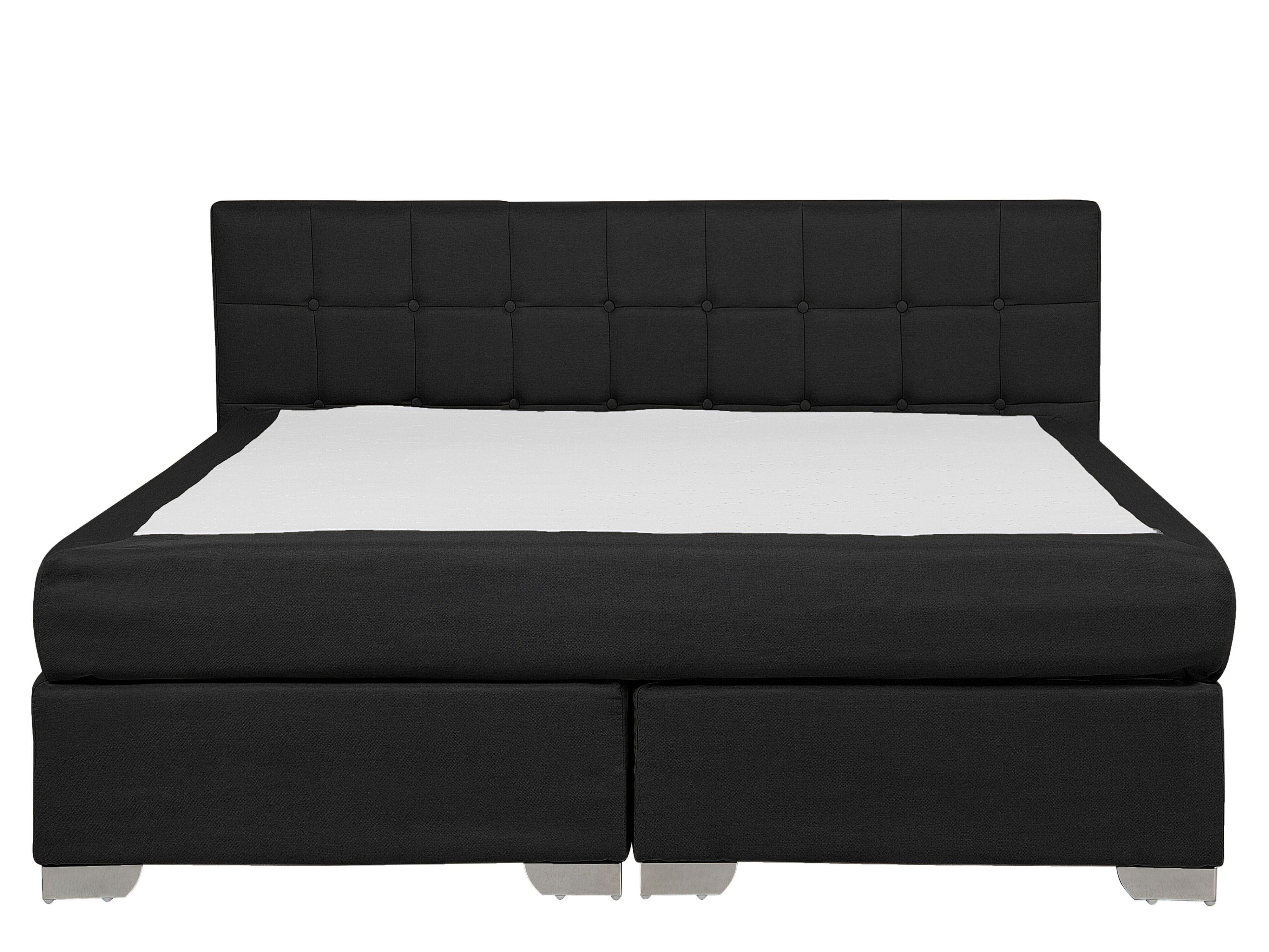 Atlantic Home Collection Letto A Boxe ALVA - Struttura Con Doghe In Legno - Nero 160x200 Cm