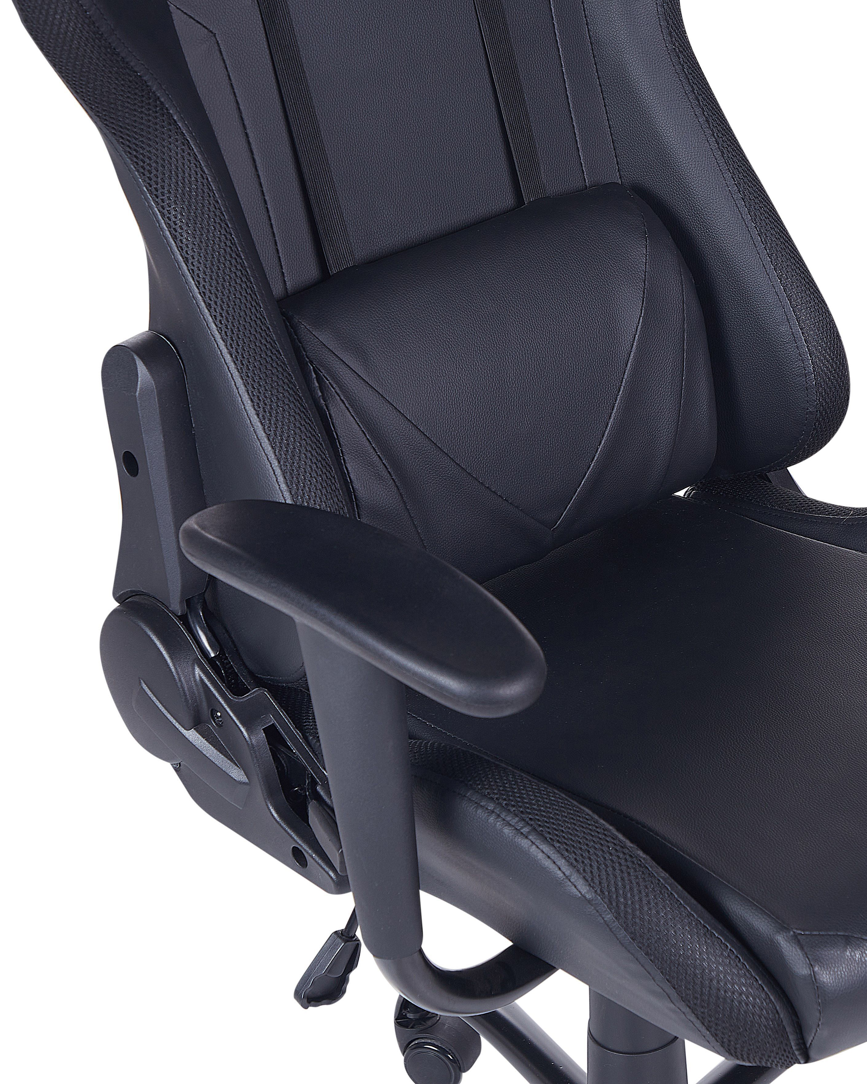Chaise de gamer en cuir PU noir avec LED GLEAM_852105