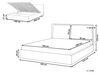 Sametová postel s úložným prostorem 160 x 200 cm béžová BAJONNA_871279