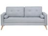 2 Seater Fabric Sofa Grey KALMAR_703957