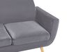 Sofabezug für 3-Sitzer BERNES Samtstoff grau_792936