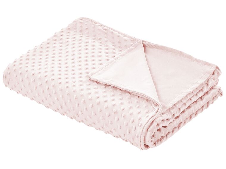 Capa de cobertor pesado em tecido rosa 150 x 200 cm CALLISTO_891770