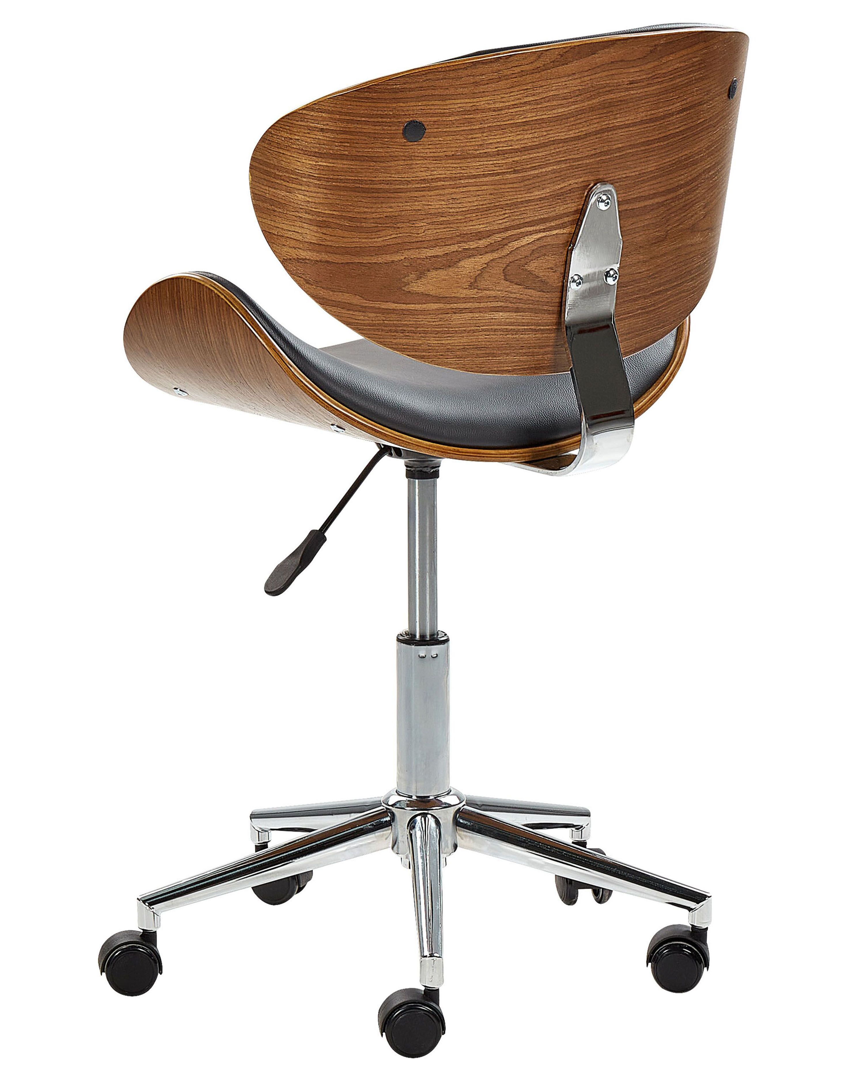 Armless Desk Chair Black ROTTERDAM Beliani.co.uk