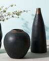 Vaso decorativo em terracota preta 31 cm LAURI _747948