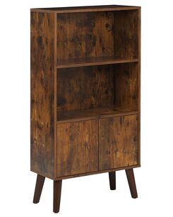 Kirjahylly 2 hyllyä kaappi tumma puu VICOSA Kirjahylly 2 hyllyä kaappi tumma puu VICOSA