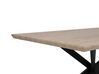 Eettafel hout lichtbruin/zwart 140 x 80 cm SPECTRA_751006