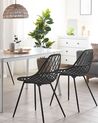 Set of 2 Dining Chairs Black CANTON_775157