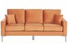 3 Seater Velvet Sofa Orange GAVLE_813729