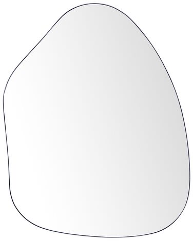 Nástěnné kovové zrcadlo 70 x 92 cm černé PUTEAUX