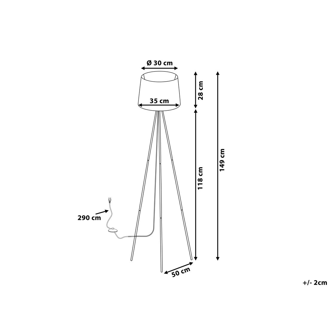 Lampa podłogowa biała SAMBRA