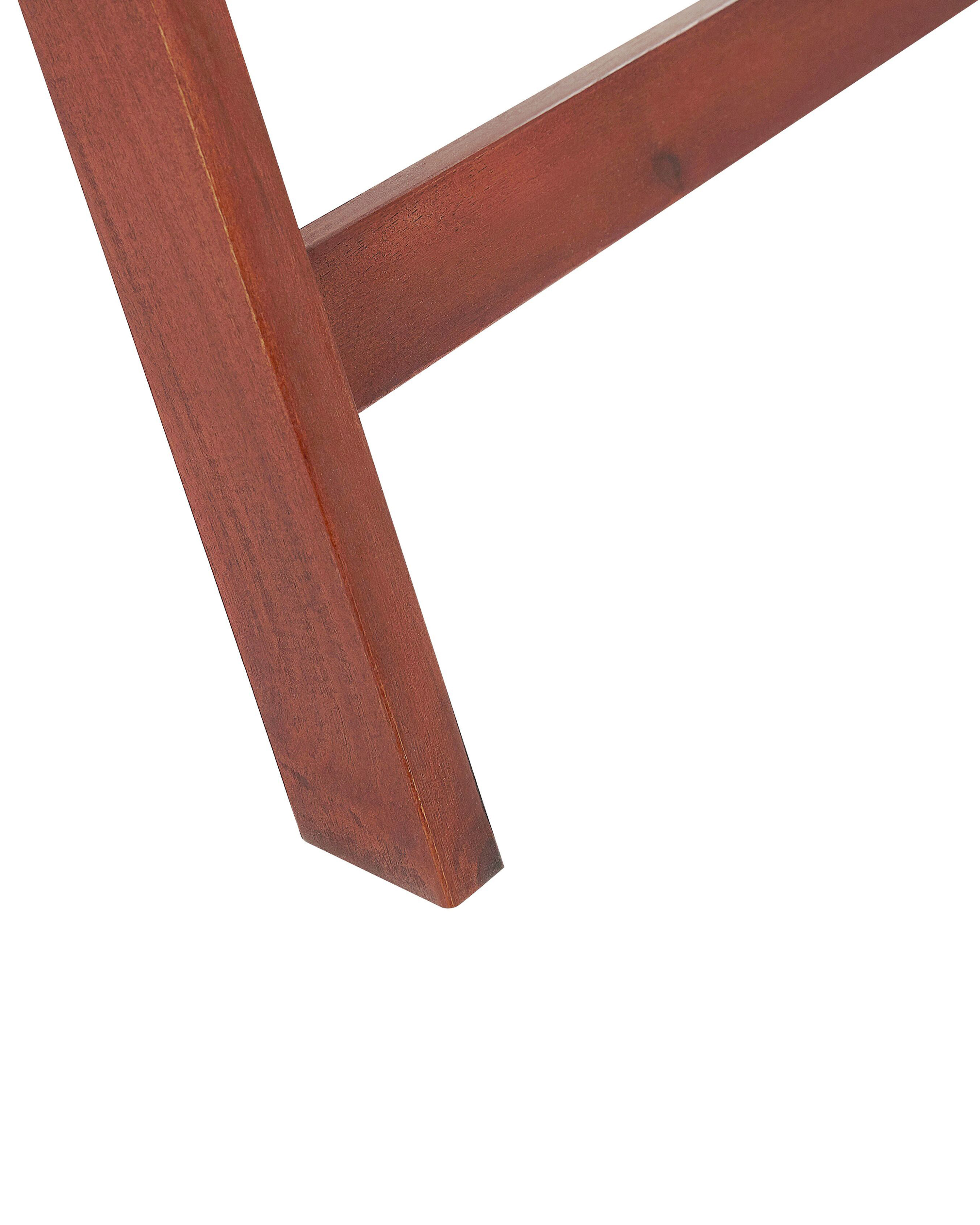 Conjunto de 6 sillas de jardín de madera de acacia con cojines terracota TOSCANA_867361
