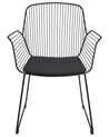 Metallstuhl schwarz mit Kunstleder-Sitz 2er Set APPLETON_907535