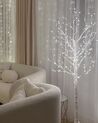 Árbol de Navidad LED de metal blanco 160 cm LAPPI_898805