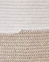 Conjunto de 2 cestas de algodón beige/blanco PAZHA_840627