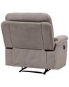 Fabric Manual Recliner Chair Taupe Beige BERGEN_709971