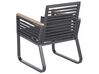 Trädgårdsmöbelset av bord och 4 stolar aluminium svart CANETTO_867244