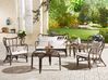 Gartenmöbel Set Rattan dunkelbraun Sofa 4-Sitzer Auflagen beige BRINDISI_825967