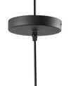 Metal Pendant Lamp Black with Copper TAGUS_688373