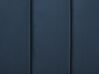 Cama de casal em veludo azul marinho 140 x 200 cm MARVILLE_835966