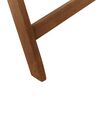 Set of 6 Acacia Wood Garden Folding Chairs Dark Wood with Taupe Cushions AMANTEA_879786