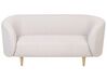 Sofa dwuosobowa tapicerowana beżowa ze złotym LOEN_867540