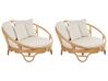 Set of 2 Rattan Garden Daybeds Natural ROSSANO_873177
