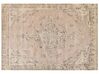 Teppich Baumwolle beige 160 x 230 cm orientalisches Muster Kurzflor MATARIM_852474