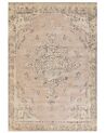 Teppich Baumwolle beige 160 x 230 cm orientalisches Muster Kurzflor MATARIM_852474