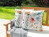 Lot de 2 coussins de jardin à motif floral multicolores 45 x 45 cm MONESI_880828