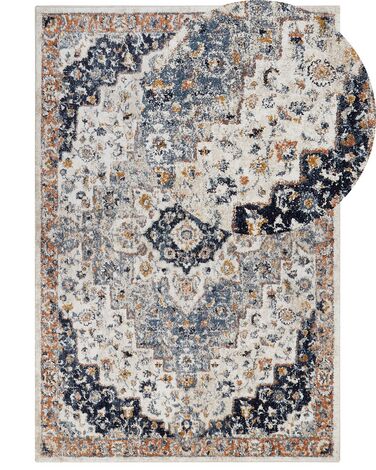 Teppich mehrfarbig 160 x 230 cm orientalisches Muster Kurzflor HERMON