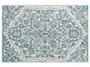 Fehér és Kék Gyapjúszőnyeg 140 x 200 cm AHMETLI_836672
