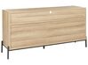 Sideboard heller Holzfarbton / grau mit 3 Türen MOINES_860559