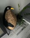 Aufbewahrungskorb mit Deckel Wasserhyazinthe naturfarben Pinguinform 68 cm HADZABE_901488