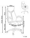 Krzesło biurowe regulowane ekoskóra czarne FORMULA_834155