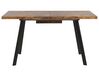Table à manger extensible effet bois clair / noir 140/180 x 90 cm HARLOW_793867