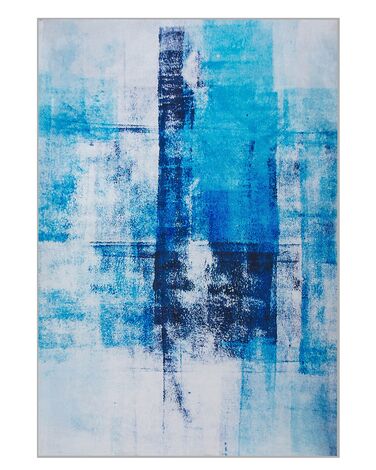 Teppich blau 140 x 200 cm Kurzflor TRABZON