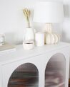 Lámpara de mesa de cerámica/lino beige/blanco 46 cm MALABUKA_895713