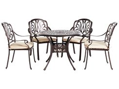 Neljän istuttava puutarhakaluste setti ruskea ANCONA