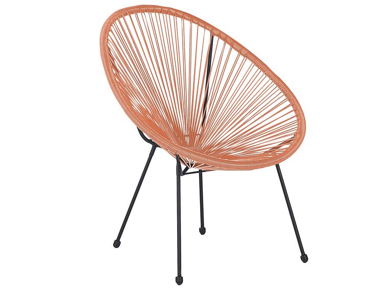 Krzesło z technorattanu pomarańczowe ACAPULCO II_813857