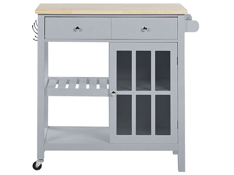 Kitchen Storage Trolley Grey GENOA Beliani.co.uk