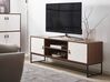 TV-Möbel dunkler Holzfarbton / weiss 150 x 40 x 55 cm NUEVA_787493