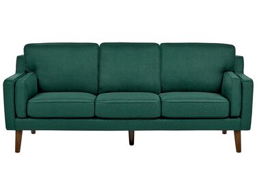 Sofa 3-osobowa tapicerowana ciemnozielona LOKKA