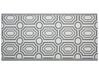 Outdoor Teppich dunkelgrau 90 x 180 cm geometrsiches Muster zweiseitig Kurzflor BIDAR_716319